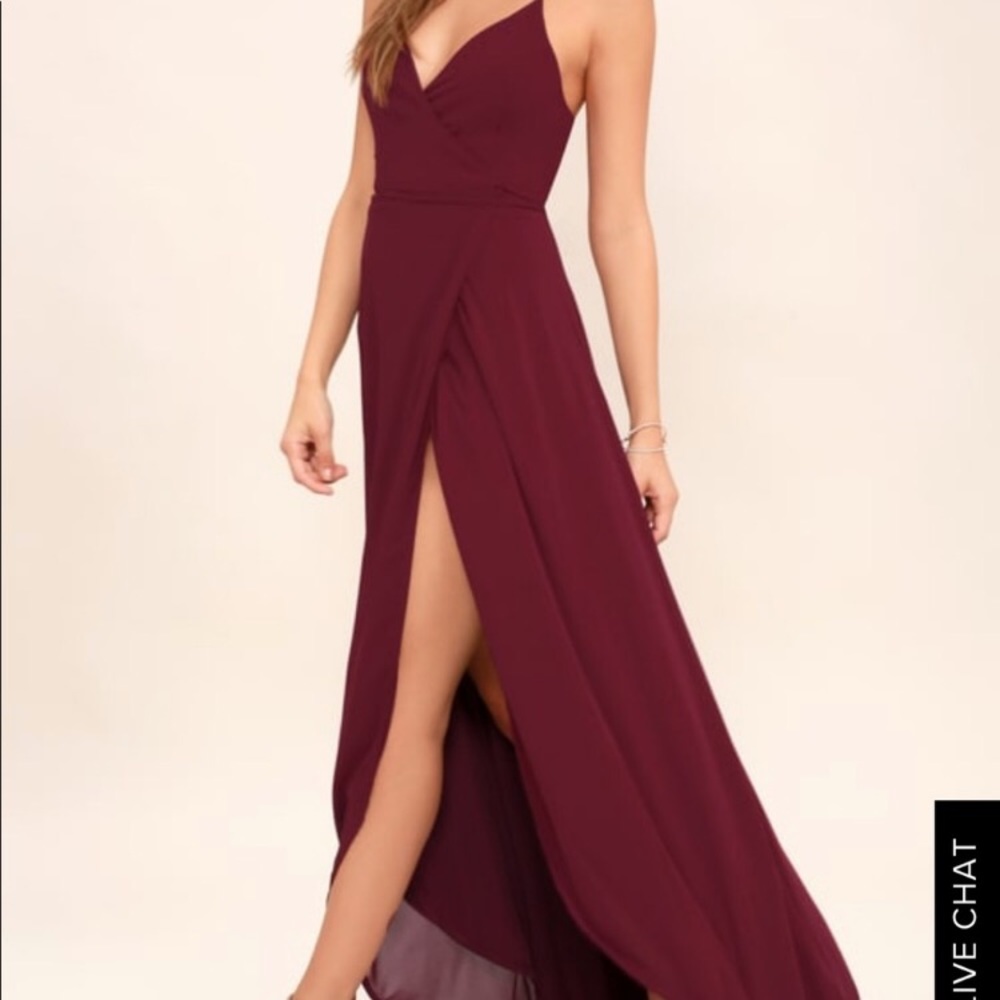 Here’s to Us Burgundy High Low LuLu’s Dress